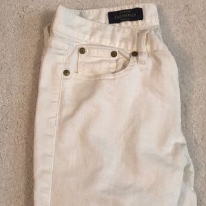 White j crew toothpick jeans